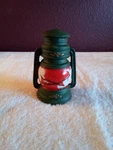 Vintage Jasco Bisque Porcelain Handpainted Green Lantern Bell 3.75" Tall. Fixed Price $10.00.