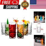 Clear Tropical Tiki Glasses, Set Of 6-15oz - Perfect For Exotic Cocktails, Le.... Fixed Price $52.79.