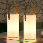 Uuffoo 2-pack Solar Table Lamp Outdoor Lantern 2 In 1 Charging Portable Led C.... Fixed Price $78.38.