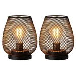 Needomo 2 Pack Battery Operated Lamp Outdoor 2pack Egg Shape, Bronze. Fixed Price $36.99.