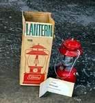 Vintage Coleman Single Mantle Red Lantern With Box 200a195 1970s Never Used. Fixed Price $175.00.