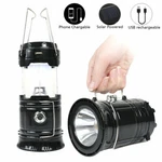 Usb Solar Portable Led Flashlight Rechargeable Camping Tent Light Lantern Lamp. Fixed Price $9.99.