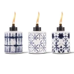 Tiki Glass Tie-dye Tabletop Torches, 3-pack Decorative Outdoor Torc. Fixed Price $58.52.