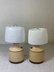 Vtg Set 2 Bmg Portable Lantern Indoor Battery Camping Lamp Lamps 1970s Tan. Fixed Price $18.99.
