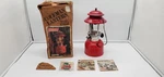 Vintage Red Coleman 200a195 Single Mantle Lantern W Original Box & Manual. Fixed Price $124.95.