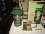 12 / 1966 Green Coleman Lantern Model 228f195 2 Mantel Big Hat W Added Reflector. Fixed Price $39.99.