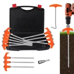 8" Tent Stakes Heavy Duty 12 Pack, Screw In Stakes, Metal Threaded Campi.... Fixed Price $32.22.