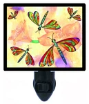 Dragonfly Decorative Photo Night Light, Colorful Dragonflies, Garden. Fixed Price $26.99.