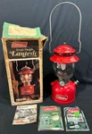 Vtg. Red Coleman 200a195 Lantern Glass Globe Extra Mantles Manual & Box. Fixed Price $99.95.