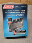 Coleman Onesource 4 Port Quick Charging Station Plus Lithium-ion Batteries. Fixed Price $157.95.