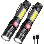 Spriak Rechargeable Led Flashlights, 4.7 In Flahlight, Black. Fixed Price $42.49.