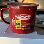 Coleman 77223 Retro Logging Tin Mug Scented Citronella Candle, Campfire. Fixed Price $15.99.