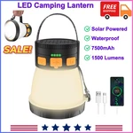 Solar Camping Lantern Rechargeable, Waterproof 8 Light Modes 7500mah Power Bank. Fixed Price $36.06.