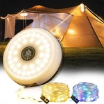 4 In 1 Outdoor Camping String Lights Lantern Usb Rechargeable Led Tent Lamp 10m. Fixed Price $9.99.