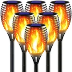 Large Solar Torch Light With Flickering Flame, 6 Pack Upgraded Outdoor Decora.... Fixed Price $100.69.