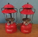 2 Vintage Coleman Red 200a Lanterns 1962 And 1973. Fixed Price $99.95.