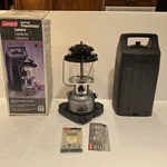 Vintage 6/95 Coleman Powerhouse Dual Fuel 2 Mantle Lantern Hard Case 295 746t. Fixed Price $125.00.