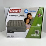 Coleman Guestrest Airbed 18" Queen Air Mattress Indoors/outdoors, Built In Pump. Fixed Price $75.95.