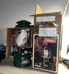 Coleman 220k195 2-mantle Gasoline Lantern Green Metal/glass W/ Box. Fixed Price $49.99.