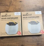 Pack Of 2 Rocktrail Solar Camping Lamp: Rechargeable Lantern & Power Bank. Fixed Price $34.99.