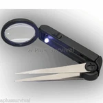 Tweezers Magnifier Glass Led Light First Aid Splinter Survival Camping Emergency. Fixed Price $12.99.