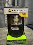 Lux Pro 572 Lumen Speaker & Lantern Rechargeable Bluetooth + Power Bank Lp1530. Fixed Price $31.99.