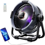 High-power Camping Fan With 20000mah Battery, Led Light & Phone Charger. Fixed Price $133.99.