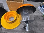 Vintage Sears Propane Lantern Orange Single Mantle Pyrex. Fixed Price $40.00.