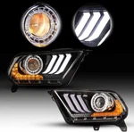 For 2010-2012 Ford Mustang Pair Headlights Sequential Led Projector W/ Bulbs. Fixed Price $239.99.
