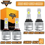 Auxbeam S2 Combo 9005 9006 Turbo Led Headlight 6000k 72w High Low Beam Bulb Kit. Fixed Price $39.99.