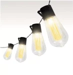 Brookstone Solar Led Edison String Lights 10 Bulbs 10ft Weather Resistant Black. Fixed Price $25.98.