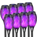 Purple Solar Lights Outdoor, 8 Pack Flicker Flame Torch Waterpro.... Fixed Price $42.27.