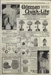 1925 Paper Ad Coleman Quick-lite Lamp Lantern Chandelier Electric Mantle Display. Fixed Price $19.99.