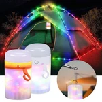 10m Solar Led Camping String Light Portable Stowable Retractable Fairy Xmas Lamp. Fixed Price $13.99.