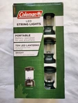 Coleman New In Box String Led Lights Mini Lantern 10ct Battery Operated. Fixed Price $25.00.