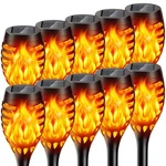 Solar Lights Outdoor 10 Pack Torch Flickering Flame For .... Fixed Price $41.25.