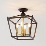 Plains Mini Lantern 12 In. 4-light Iron Modern Farmhouse Led Flush Mount, Oil Ru. Fixed Price $105.94.