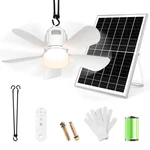 Outdoor Patio Gazebo Fan - Solar Powered Ceiling Light 20000mah. Fixed Price $124.99.