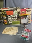 Vintage Sears 100 Watt Propane Lantern Set Nos (no Propane) Yellow Original Box. Fixed Price $100.00.