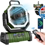 Odoland 30000mah Camping Fan Led Lantern Rechargeable Battery Operated. Fixed Price $73.89.