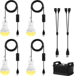 Onite 4-pack Usb Led Light Bulb 2700k Warm White Emergency Backup Lighting F. Fixed Price $42.99.