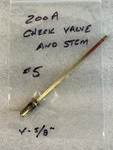 (1) One Coleman Solid Brass Check Valve & (small Head) Stem For 200a Lantern #5. Fixed Price $9.95.