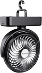 Portable Camping Fan With Led Lantern- 40h Work 2.4*5.3*7.1 Inches, Black. Fixed Price $40.17.