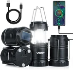 Wsky Solar Camping Lantern 4-pack - Rechargeable Led Lights, Magnetic Base & Fol. Fixed Price $55.50.