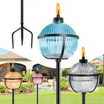 Citronella Torches Set Of 4, 16 Oz Glass Garden For Outside, 3-prong .... Fixed Price $87.88.
