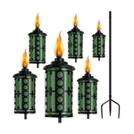 Fan-torches 16oz Home Garden Torch, 6 Pack Outdoor Metal Torch D Cor. Fixed Price $82.93.