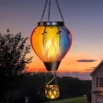 Larekook Solar Hot Air Balloon Lantern With Flickering Flame Light,glass Hang.... Fixed Price $39.45.