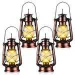4 Pcs Led Vintage Lanterns Battery Operated Warm White Old Hurricane Lantern .... Fixed Price $75.16.