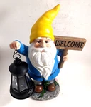 Vp Home Welcome Gnome With Lantern Solar Powered Led Outdoor Decor Garden Light. Fixed Price $26.96.