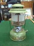 Vintage 1973 Sears Model 72325 Avocado Green Lantern With Frosted Globe. Fixed Price $89.99.